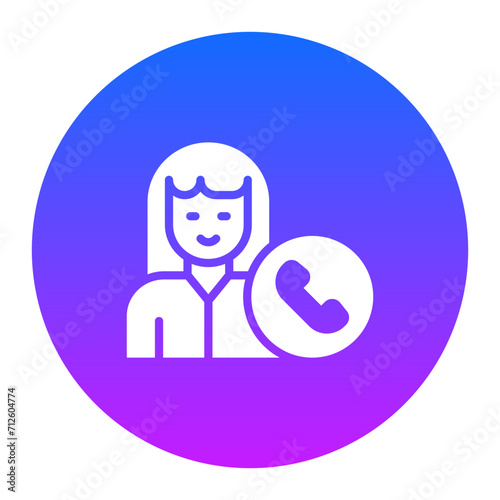 Woman Talking on Call Icon of Housekeeping iconset.