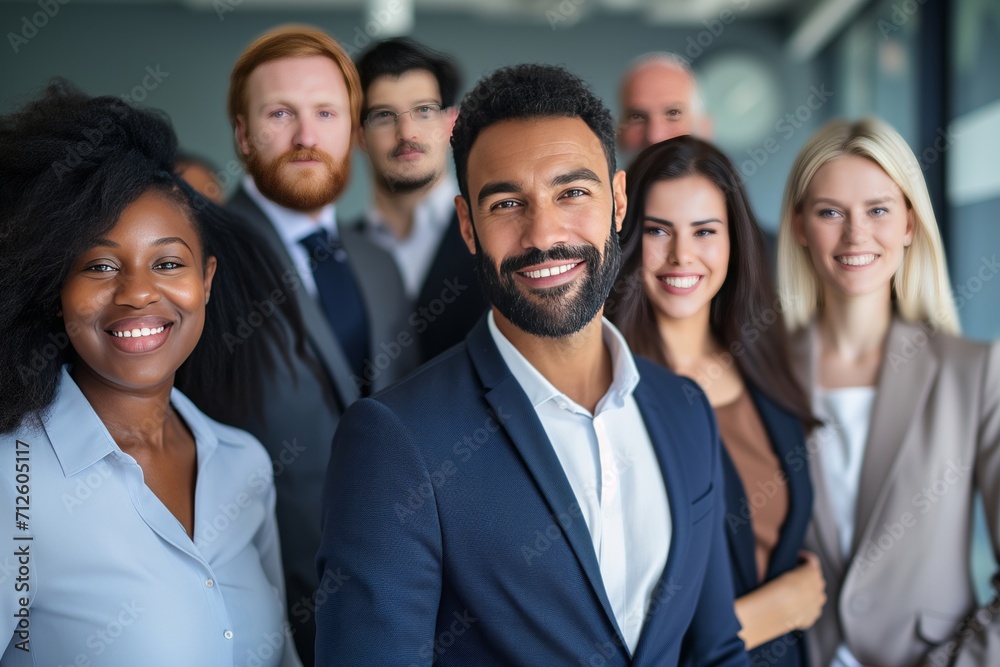 Group portrait of smiling business people Group portrait of smiling business people