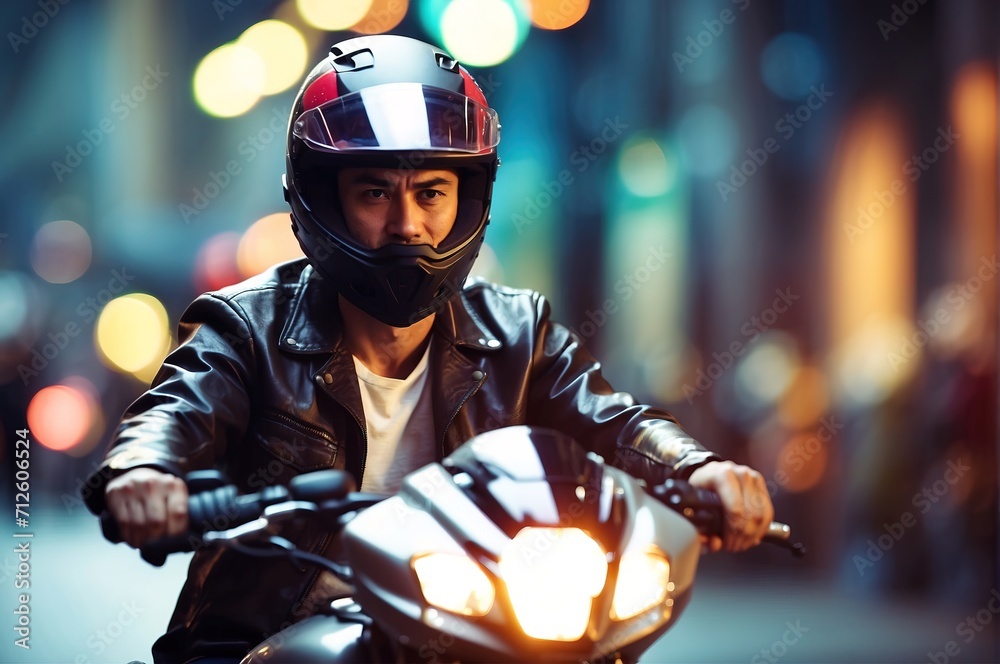 A man wearing a helmet and riding a motorcycle A man wearing a helmet and riding a motorcycle