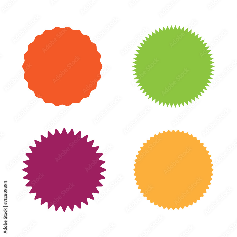 Set of starburst, sunburst badges, labels, stickers. green, orange, pink, yellow. color. Vector illustration. Eps file 4. Set of starburst, sunburst badges, labels, stickers. green, orange, pink, yellow. color. Vector illustration. Eps file 4.