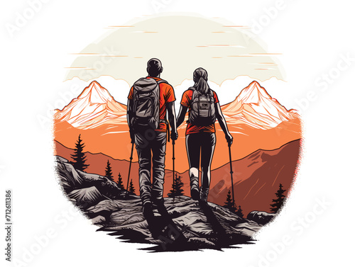 couple hiking

