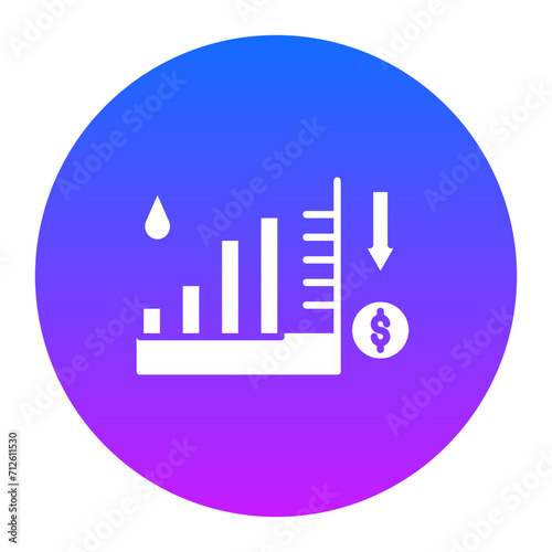 Oil Price Decrease Icon of Petrol Industry iconset.