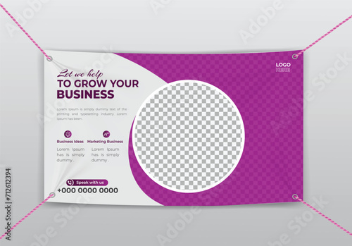 modern business Fabric Banners design template