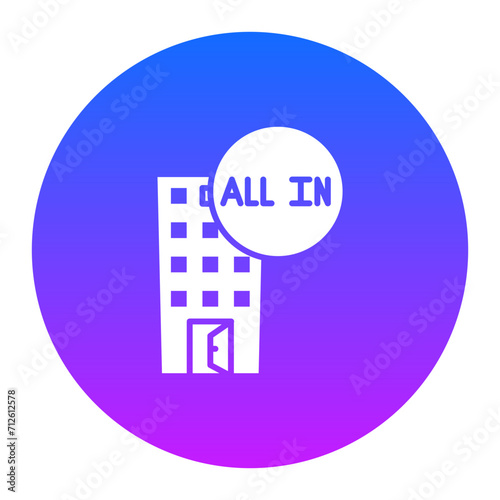 All Inclusive Icon of Hotel Management iconset.