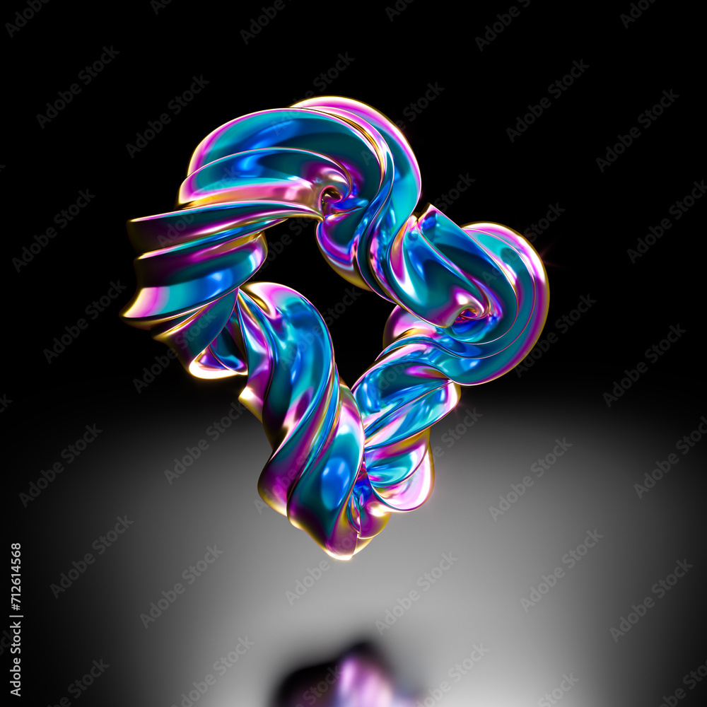 voluptuous abstract forms iridescent sculpture. background voluptuous abstract forms iridescent sculpture. background