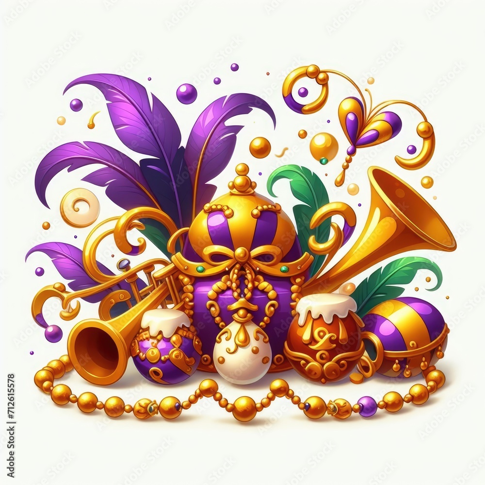 Mardi Gras Carnival illustration design Mardi Gras Carnival illustration design