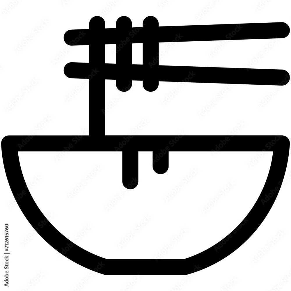 Naklejka premium Noodles Vector Icon