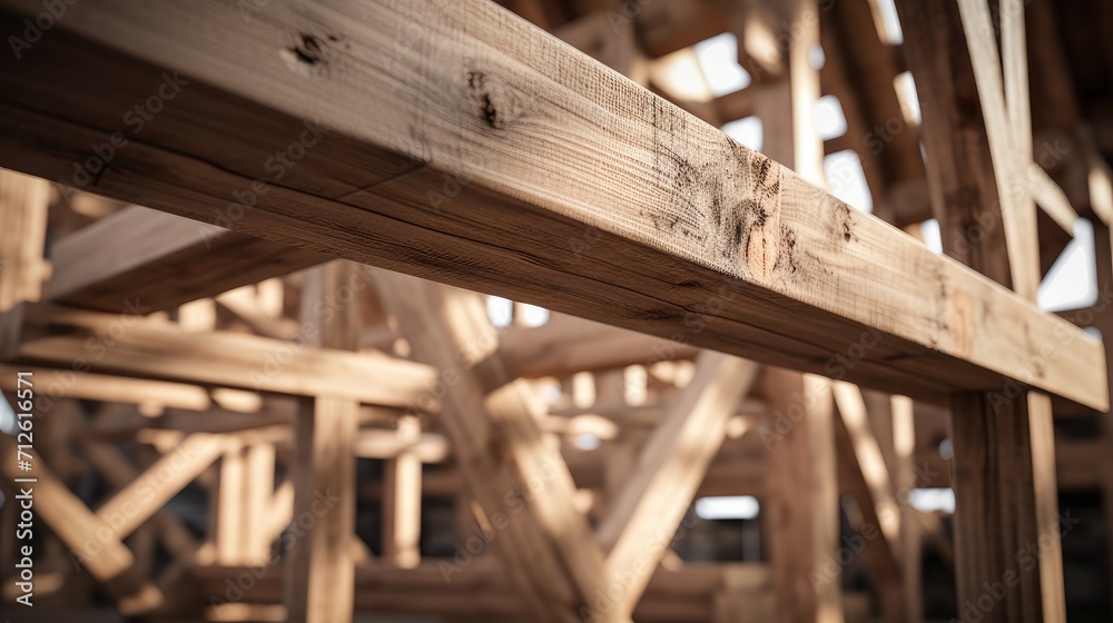 details of a wooden building structure, highlighting the tools, materials and texture of the wooden plank. details of a wooden building structure, highlighting the tools, materials and texture of the wooden plank.