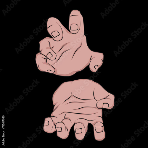 фотографія Animated hand in attack position.