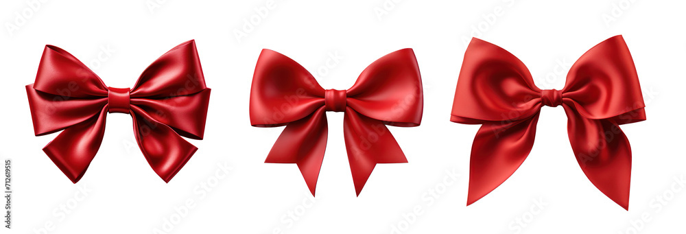 Red ribbon bow