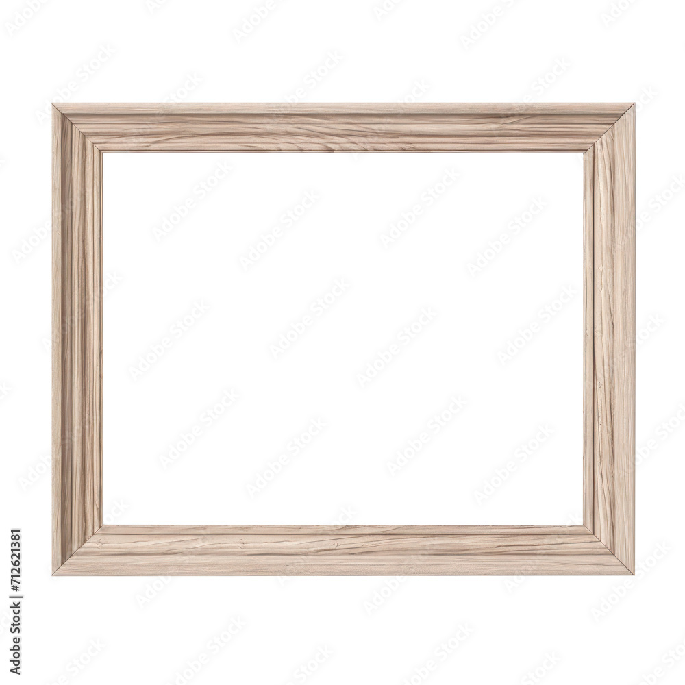 Wooden frame isolated on white
