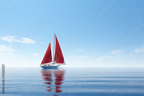 sailboat is sailing on the water with the clouds in the sea