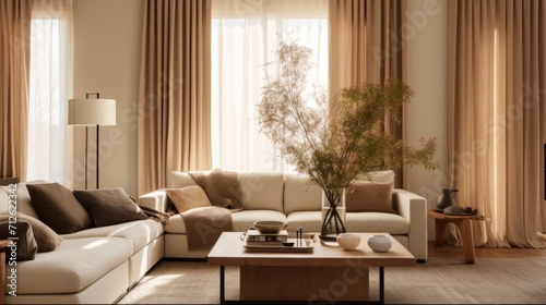house beautiful design interior creative stylish living room in contemporary natural white and beige colour scheme home interior design living room in daylight cosy and simple © VERTEX SPACE