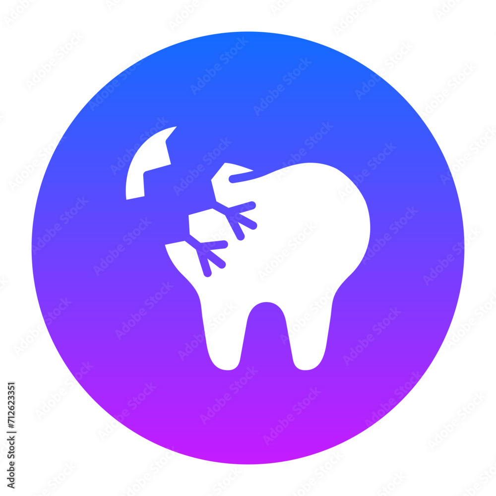 Broken Tooth Icon of Dental Care iconset. Broken Tooth Icon of Dental Care iconset.