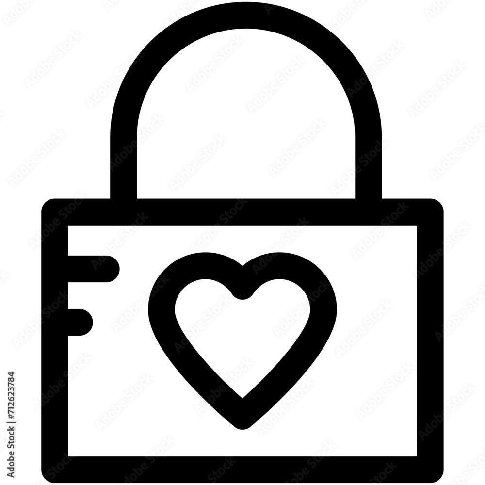 Heart Lock Vector Icon Heart Lock Vector Icon
