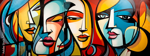 Graffiti Colorful Women - Cubism  © PETR BABKIN