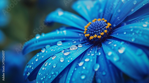 A lovely blue daisy, very detailed photo