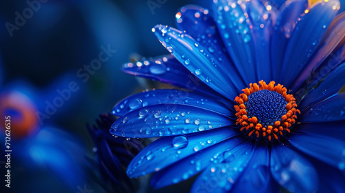 A lovely blue daisy, very detailed