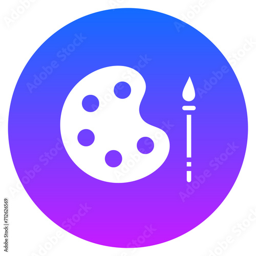 Paint Brush Pallete Icon of Education iconset.