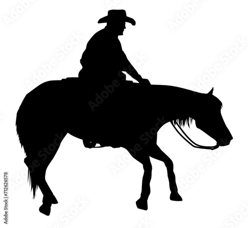 Sorting Cutting horse and cowboy rider