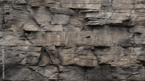 Stone Texture - Layered Geological Layers - Weathered Surface of Rocky Stone Plateau - Cracks	