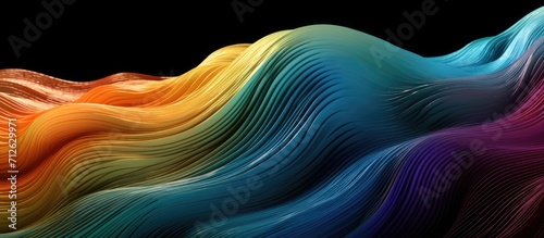 colored abstract spectrum  3D Render