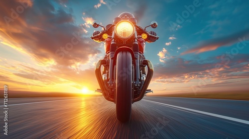 motorcycle sport raceway man and women driving motorbike created by ai photo
