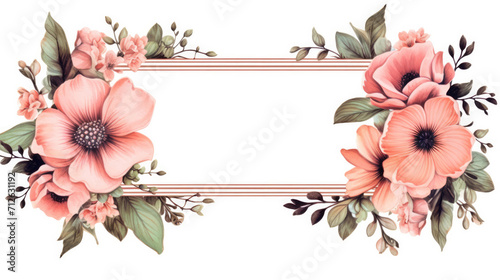 A charming frame of delicate floral elements, creating a timeless and enchanting background for your elegant designs and projects