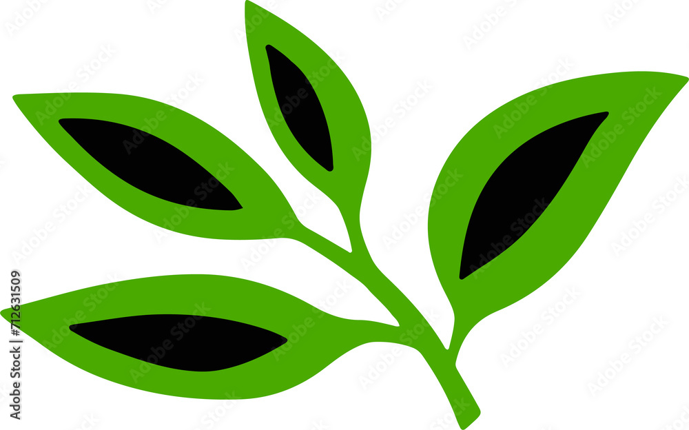 Obraz premium Branch in folk art flat vector illustration.