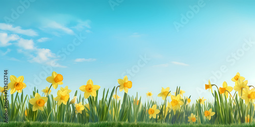 Color spring daffodils background - Seasons design