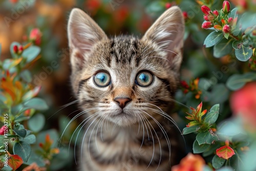 beautiful kittens in a blanket