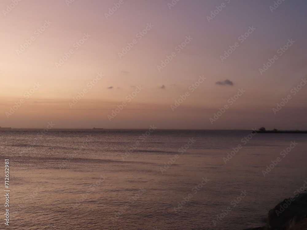 sunset on the beach