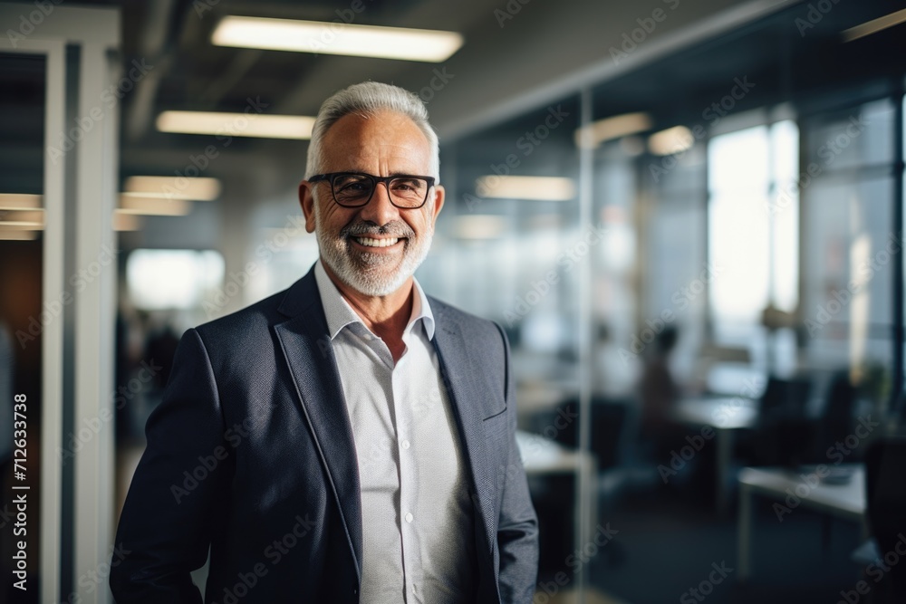 Portrait of a mature businessman posing in modern office