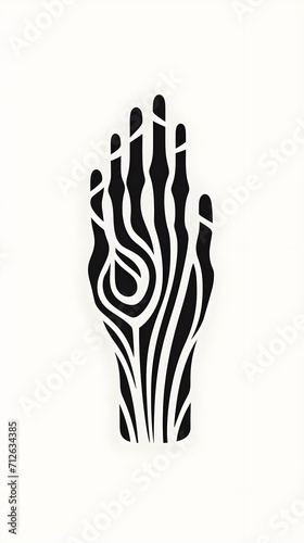 Hand, skelton tattoo design photo