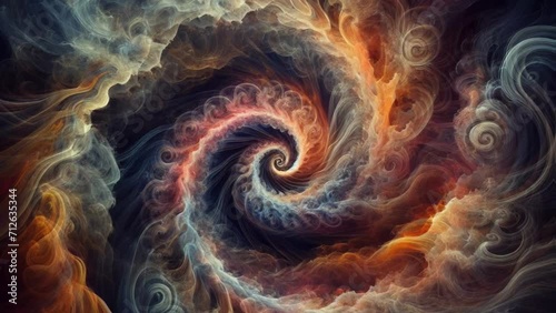 abstract fractal background with circles