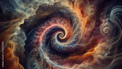 abstract fractal background with circles photo