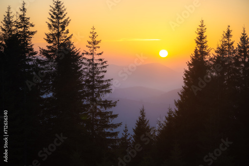 Carpathians, sunrise