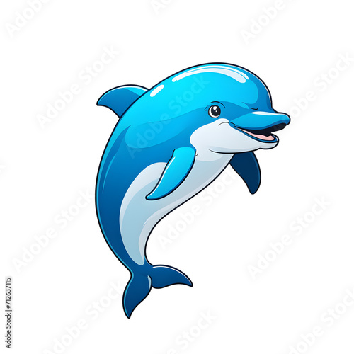 A Cute Dolphin Illustration with Transparent Background