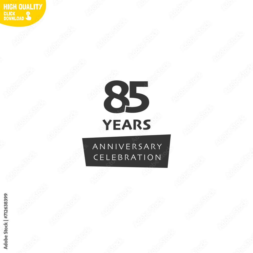 Obraz premium Creative 85 Year Anniversary Celebration Logo Design