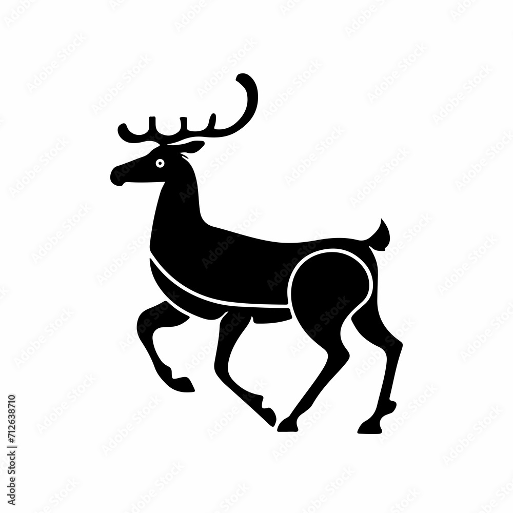 Fototapeta premium deer silhouette vector