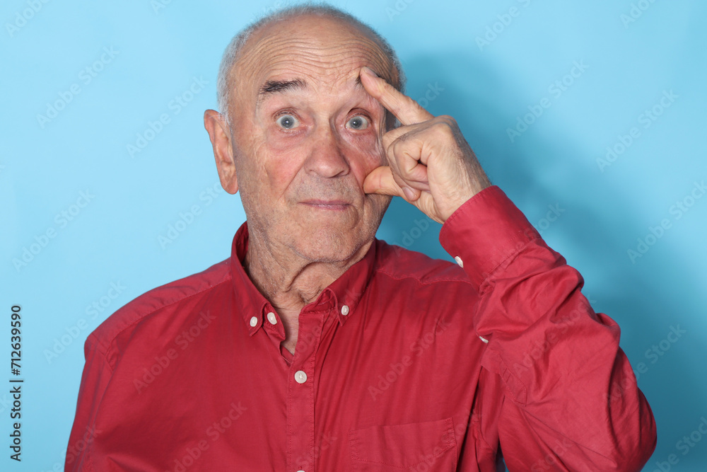 senior man isolated on background senior man isolated on background