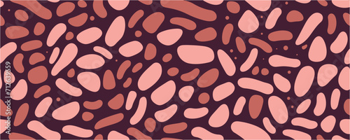 Abstract seamless pattern. Hand drawn polka dot seamless pattern. Fluid 2D illustration of modern movement.