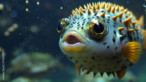 Black eyes and Puffer fish variegated coloration © ParthoArt