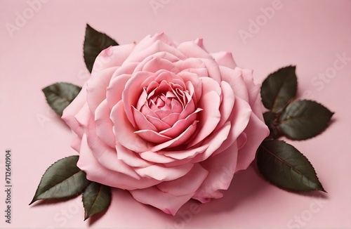 pink rose isolated on white. Top view of pink rose flower isolated background. bouquet of roses. empty space Wedding invitation cards. Valentine's day or mother day holiday concept.