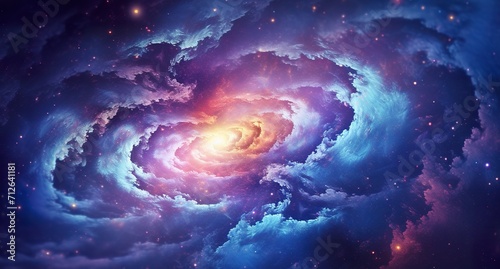 colorful galaxy in open space wallpaper, gorgeous galactic background with stars in outer cosmos, astronomy concept