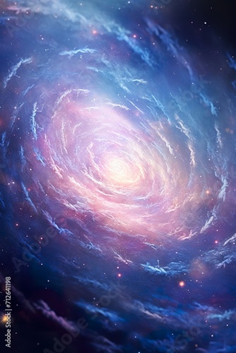 colorful galaxy in open space wallpaper  gorgeous galactic background with stars in outer cosmos  astronomy concept