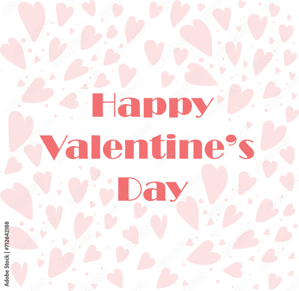 Valentine's day background flat style vector 