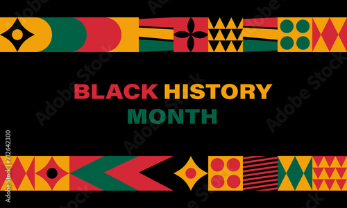 Black History Month. African American History. Celebrated annual. Poster, card, banner, background. Vector illustration