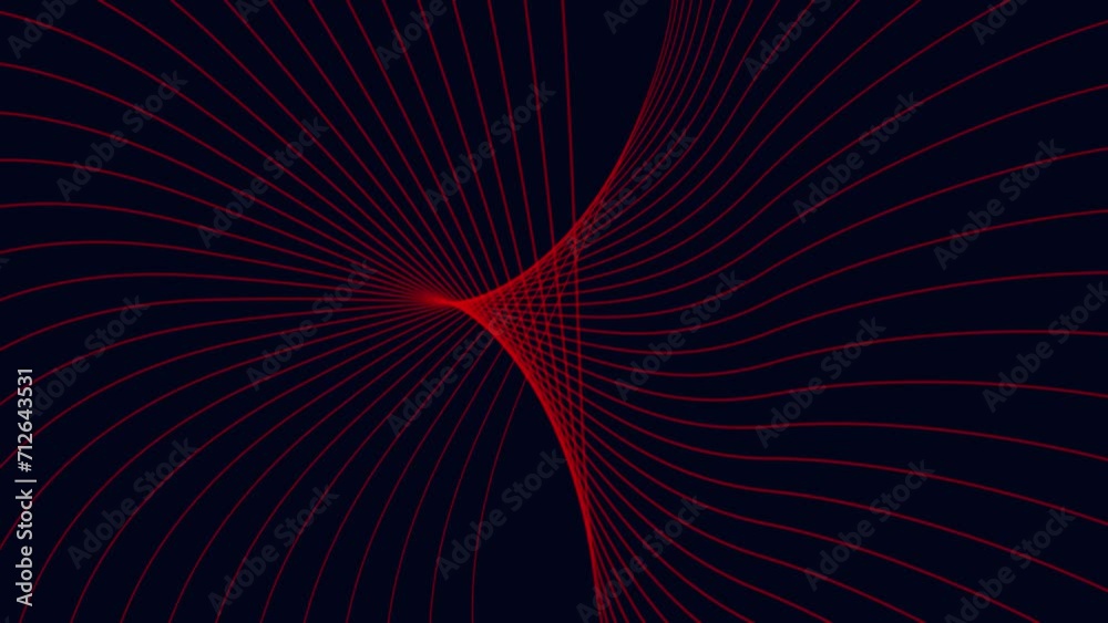 Abstract red color wave curve line background 4K animation video. Abstract red color wave curve line background 4K animation video.
