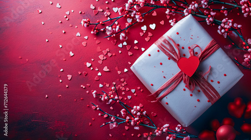 The top shows a Valentine's Day gift on a red background in a package that can be recycled and reused - this is an approach that helps preserve natural resources and reduce waste.